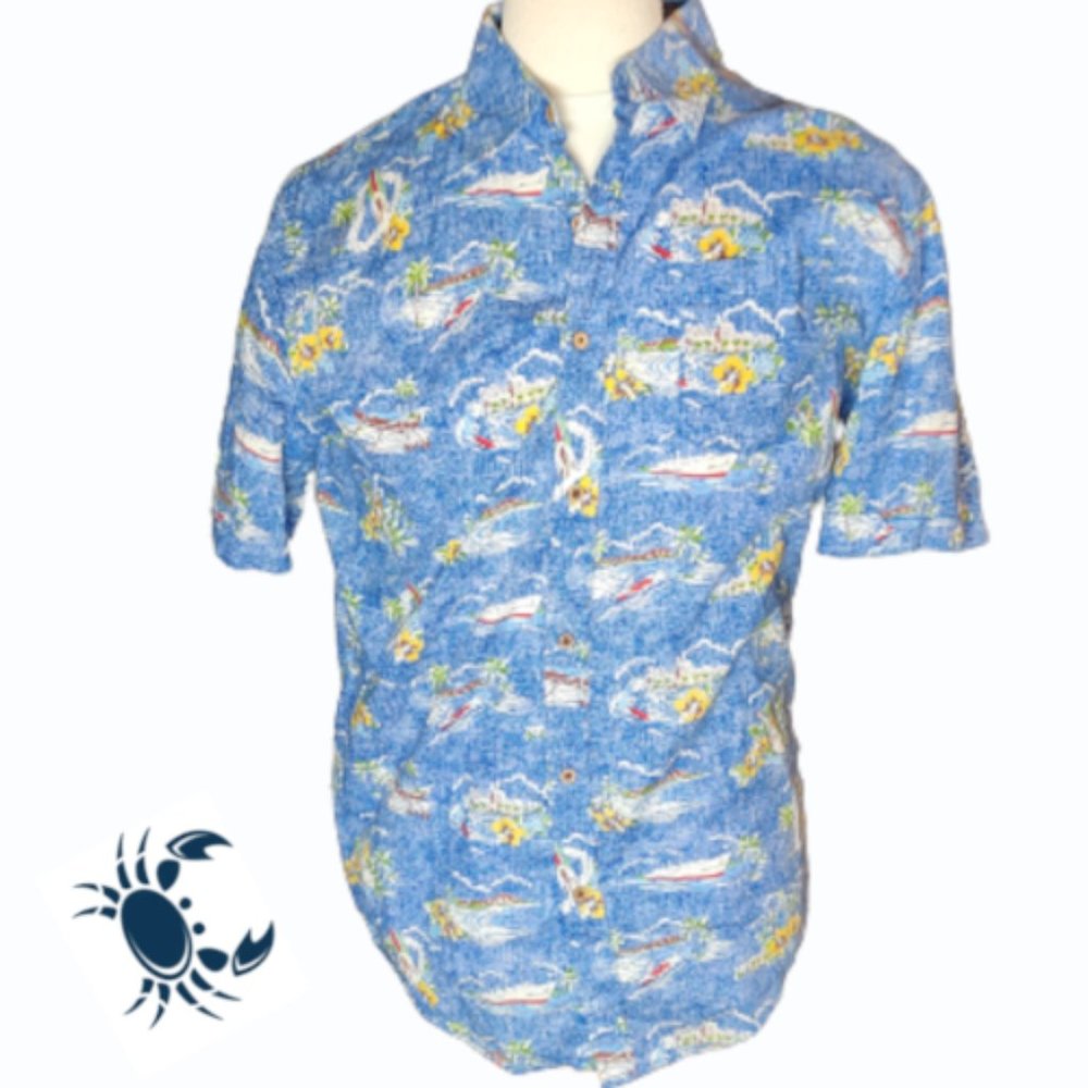 ⚓ Men's Coastal Hawaiian Shirt - EUC 🥥